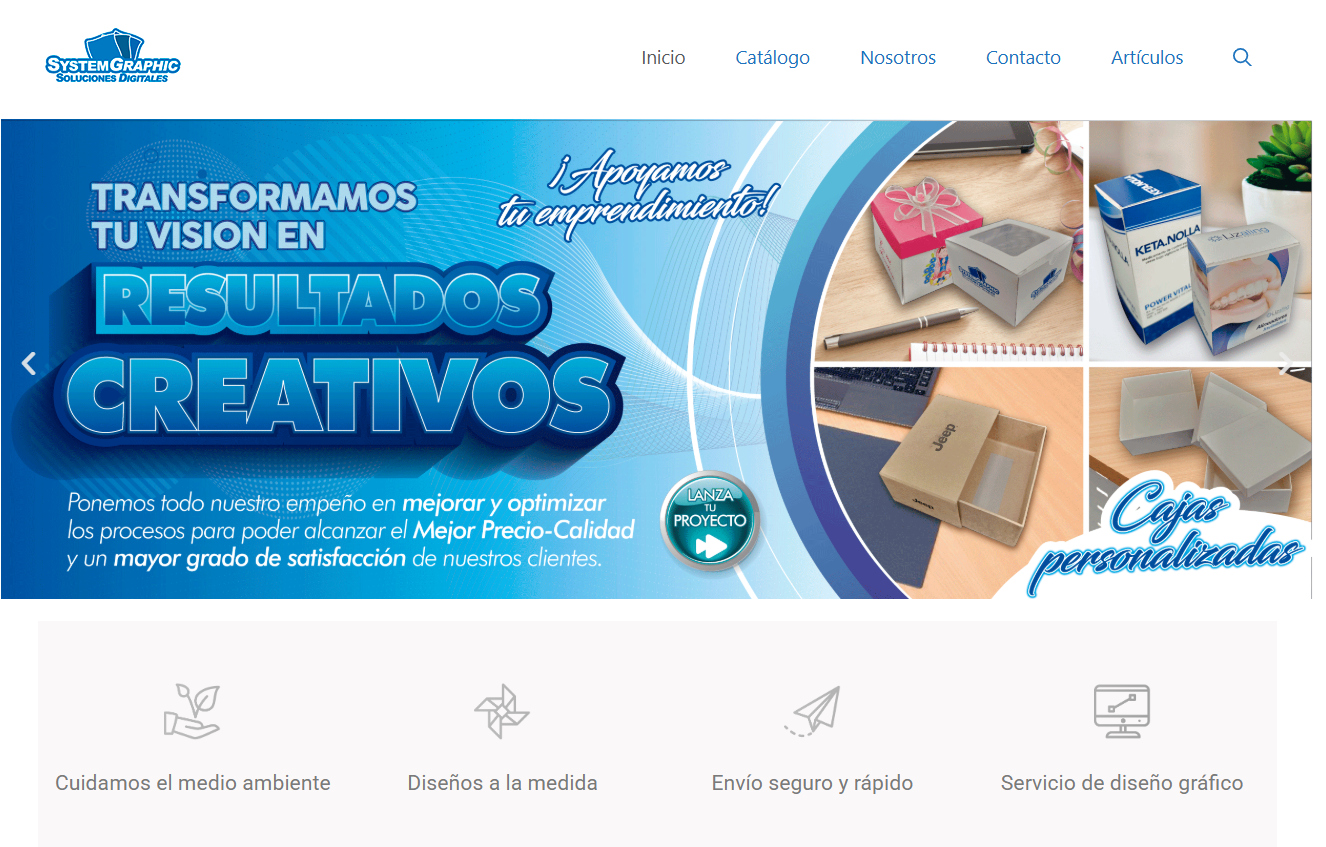 Captura de sitio web tienda